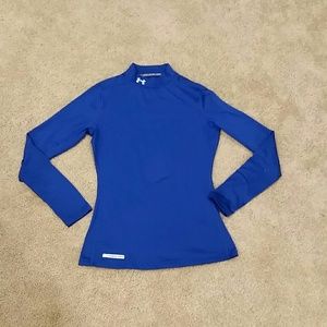 Under Armour Cold Gear Mock Neck Long Sleeve -Blue